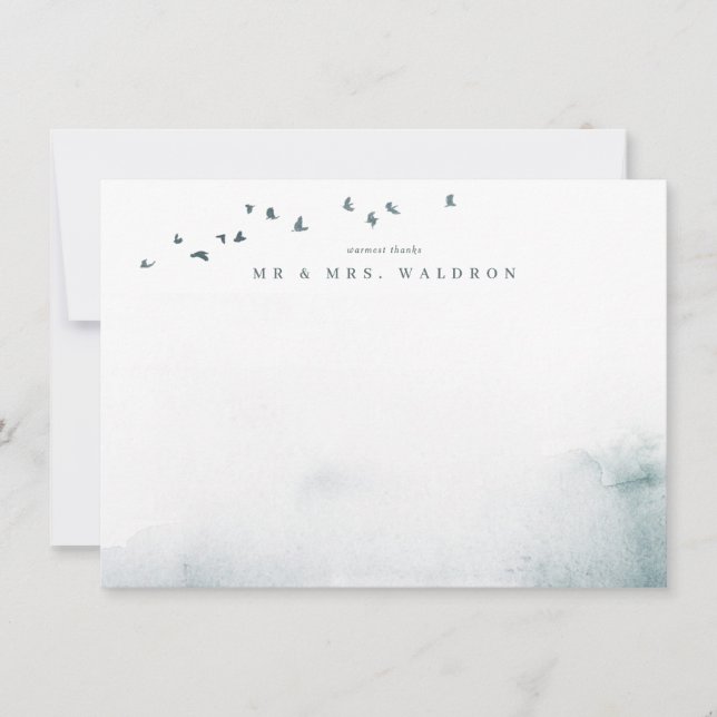 Um Cartões de agradecimentos plano de casamento de (Frente)