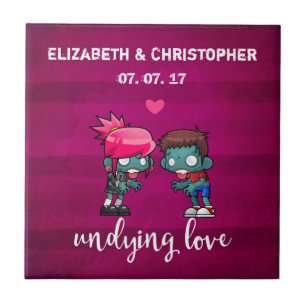 Um Casal Zombie Bonito Indecifrando Casamento De A