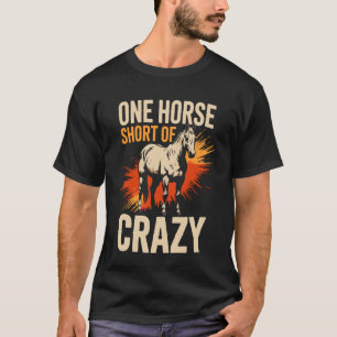 Um Cavalo Curto de Louco Camisa Manga Longa de Cav