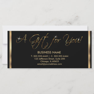 Um Certificado de Presente - Preto e Dourado