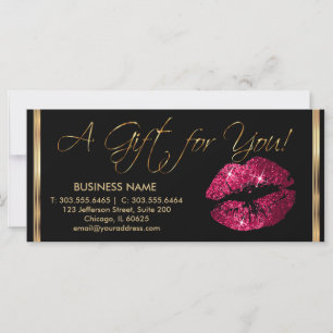 Um Certificado de Presente Rosa Quente 💋 Batom
