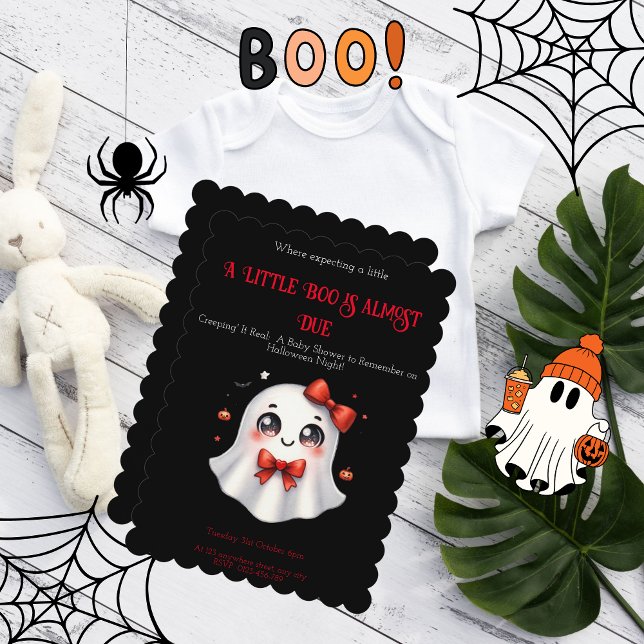 Um Chá de fraldas de Booh Halloween (A Little Boo is Almost Due)