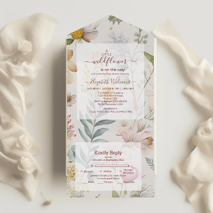 Um Chá de fraldas de flor selvagem