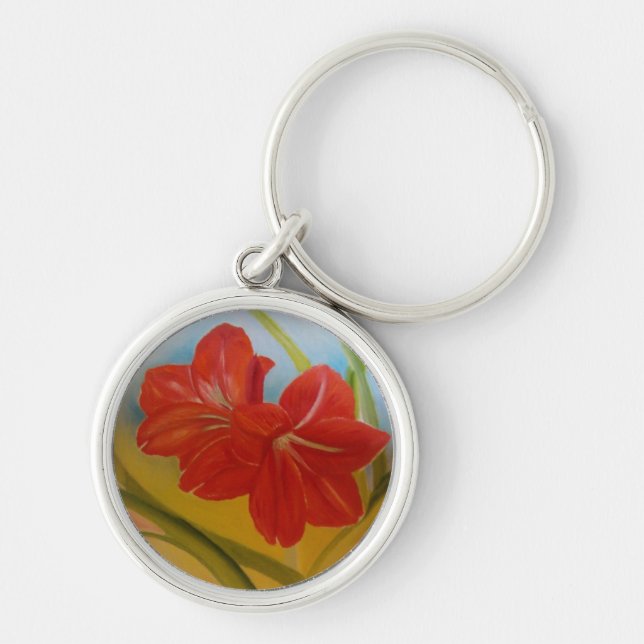 Um chaveiro com um toque floral!! (Frente)