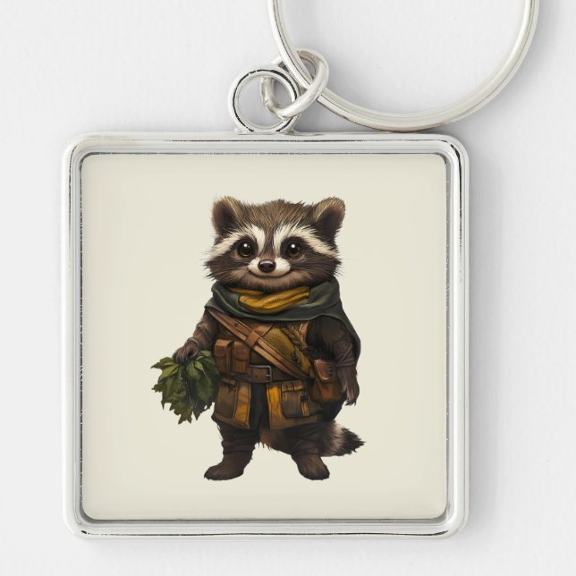 Um Chaveiro Rascally Racoon (Frente)