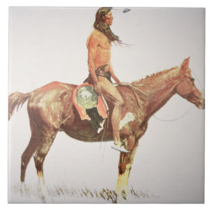 Um Cheyenne Bravo, 1901 (litho da cor)