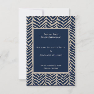 Um clássico casamento herringbone Salve o cartão D