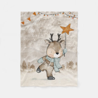 Um cobertor de Natal está procurando um bebê para