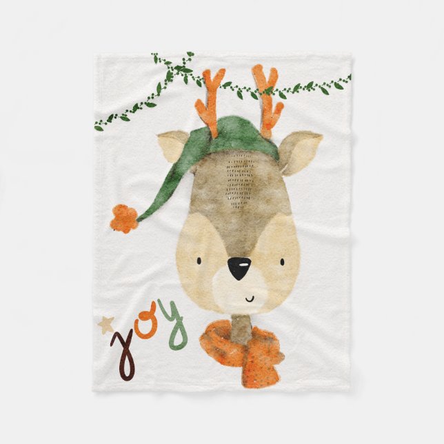 Um cobertor de Natal está procurando um bebê para  (Frente)