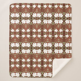 Um cobertor Flor Em Castanho Mel