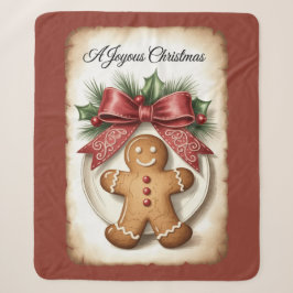 Um Cobertor Sherpa de Natal Alegre