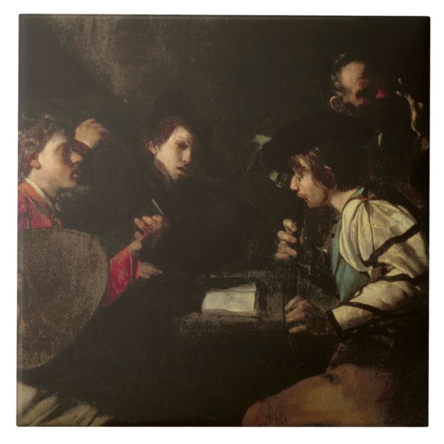 Um concerto, c.1610-20 (óleo em canvas) (Frente)
