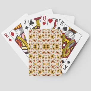 Um conjunto de cartas de baralho com ornamentos e