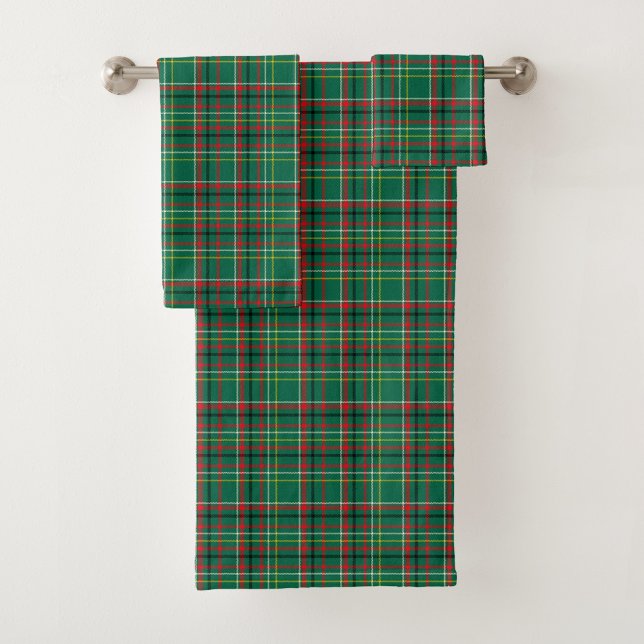 Um conjunto de três toalhas xadrez verdes (Criador carregado)