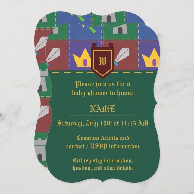 Um Convite à Chá de fraldas Fantasia do Wee One (Frente/Verso)