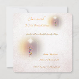 Um convite de aniversário de uma mãe de comemoraçã