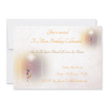 Um convite de aniversário de uma mãe de comemoraçã