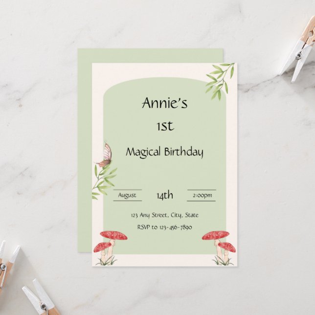 Um convite de aniversário mágico (Frente/Verso In Situ)