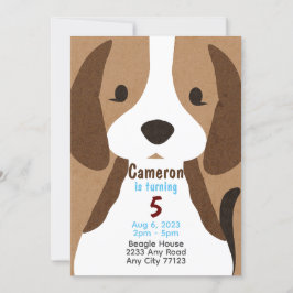 Um convite de aniversário para Garota Cachorro/Men