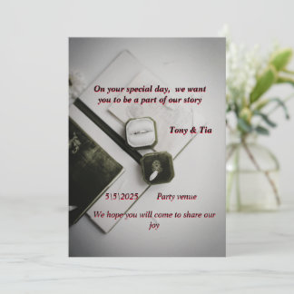 "Um convite de casamento elegante"