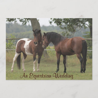 Um Convite de Casamento Equestre para Amantes de C