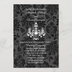 Um Convite De Casamento Vitoriano De Damask