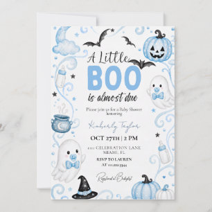Um Convite de Chás de Bebê do Pequeno Boo Fantasma