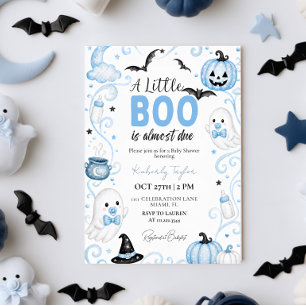 Um Convite de Chás de Bebê do Pequeno Boo Fantasma