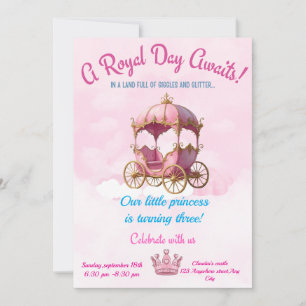 Um Convite de Festa de Princesa Mágica