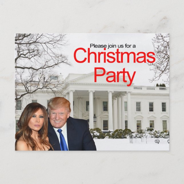 Um convite de Natal de Donald e Melania (Frente)