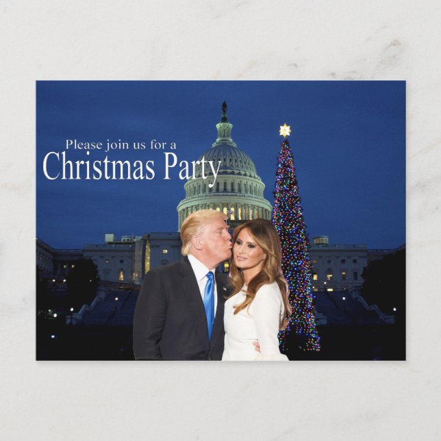 Um convite de Natal de Donald e Melania (Frente)