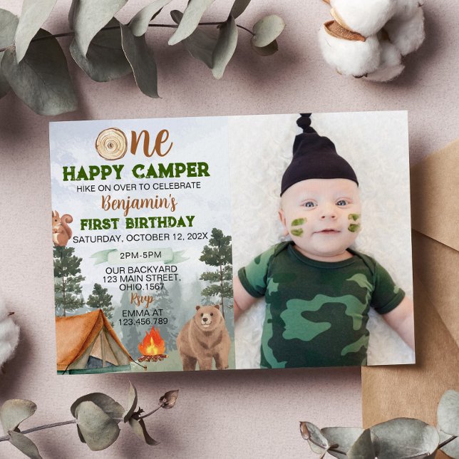 Um Convite Feliz de Aniversário de Camper (Criador carregado)