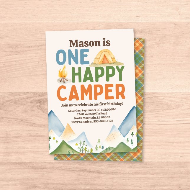 Um Convite Feliz de Aniversário de Camper (Criador carregado)
