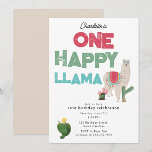 Um Convite Feliz do Llama para 1º Aniversário da M