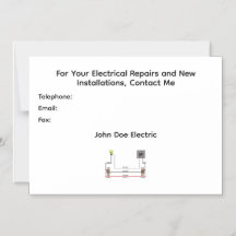 Um Convite Magnético de um Eletricista para Client