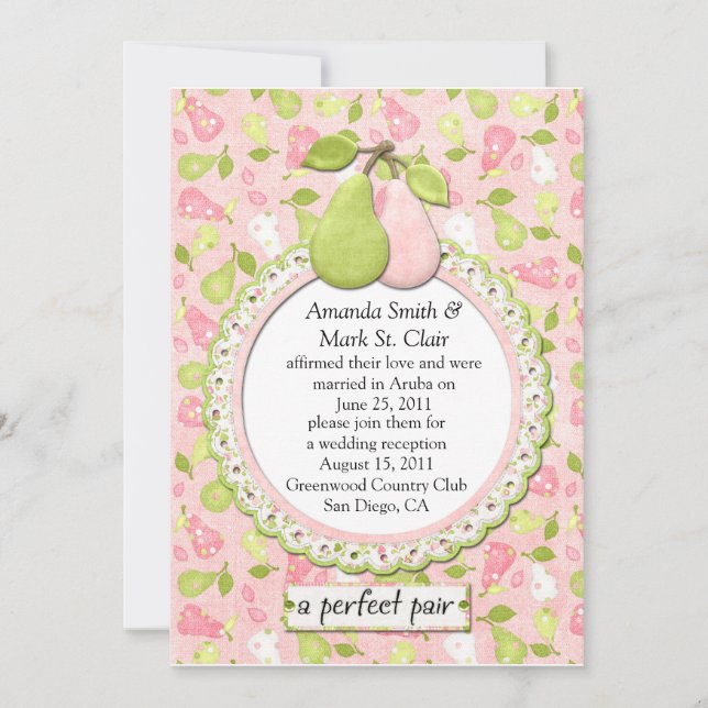 Um Convite Par Poste De Casamento Perfeito (Frente)