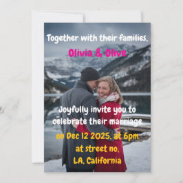 Um Convite Para Casamento De Wonderland De Inverno