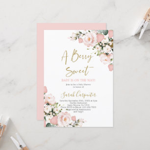 Um convite para Chás de fraldas Berry Sweet