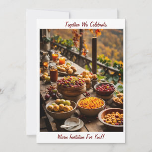 Um Convite para Compartilhar refeições alegres jun