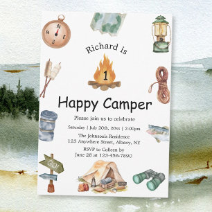 Um Convite para primeiro aniversario de Camper Fel