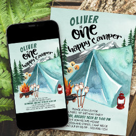 Um convite para primeiros aniversarios de Camper B