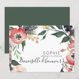 um convite personalizado de dama de honra