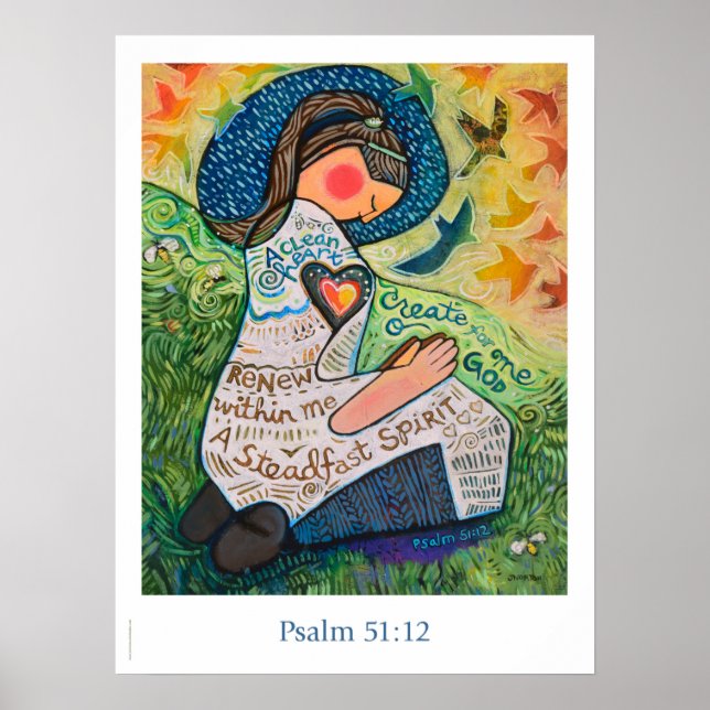 Um Coração Limpo, Poster Psalm 51:12 (Frente)