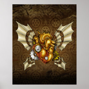 Um coração para tomar o poster do vôo-- Vermelh