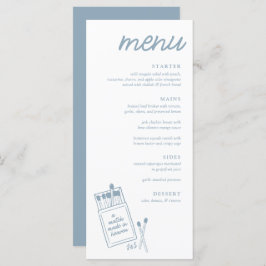 Um Correspondência Feita no Menu de Janto de Casam