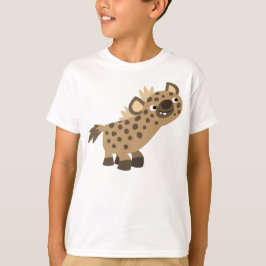 Um Curioso Cartoon Hyena Crianças Camisa