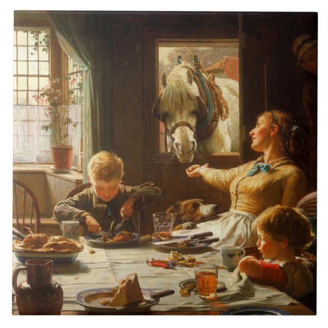 Um da família (sendo um burro alimentado) (Frente)