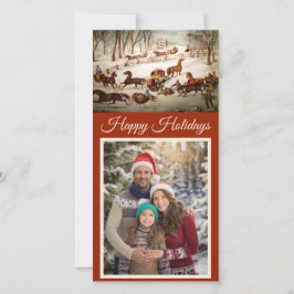 Um Derramar No Cartões de fotos De Natal Da Neve