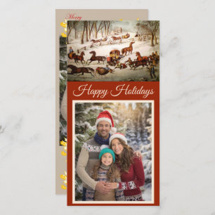 Um Derramar No Cartões de fotos De Natal Da Neve