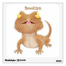 Um desenho animado de lagarto de dragão barbudo